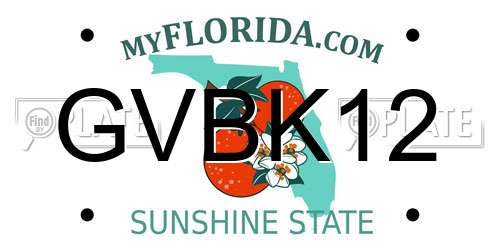 GVBK12 Florida License Plate