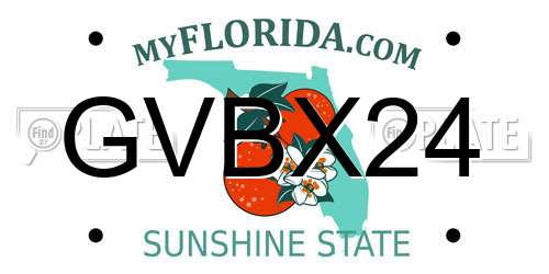 GVBX24 Florida License Plate