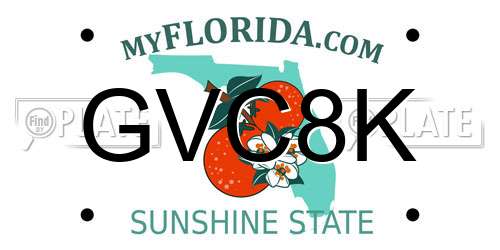 GVC8K Florida License Plate