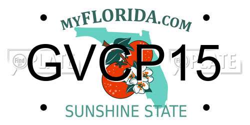 GVCP15 Florida License Plate