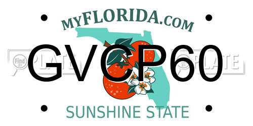 GVCP60 Florida License Plate