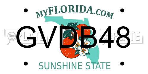 GVDB48 Florida License Plate