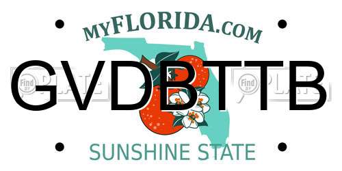 GVDBTTB Florida License Plate