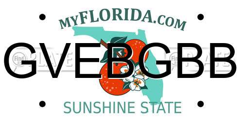 GVEBGBB Florida License Plate