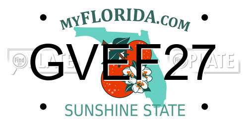 GVEF27 Florida License Plate