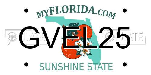 GVEL25 Florida License Plate