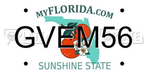 GVEM56 Florida License Plate