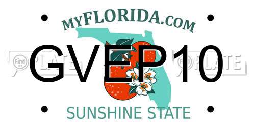 GVEP10 Florida License Plate