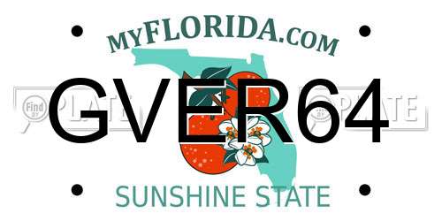 GVER64 Florida License Plate