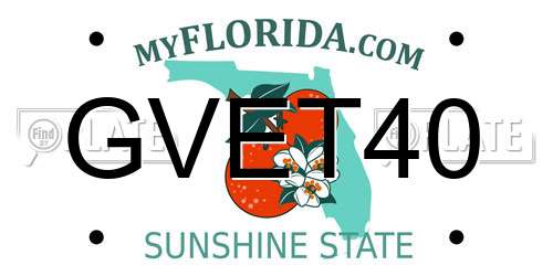 GVET40 Florida License Plate