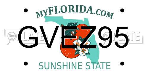 GVEZ95 Florida License Plate