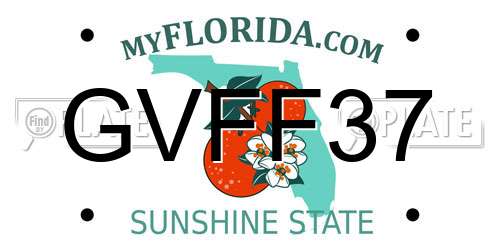 GVFF37 Florida License Plate