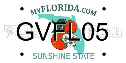GVFL05 Florida License Plate