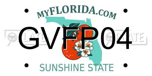 GVFP04 Florida License Plate