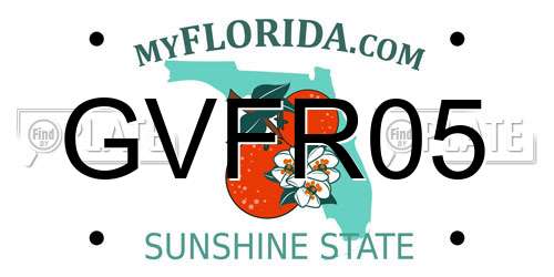 GVFR05 Florida License Plate