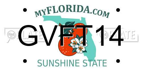 GVFT14 Florida License Plate