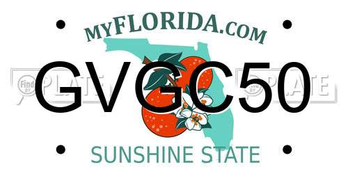 GVGC50 Florida License Plate