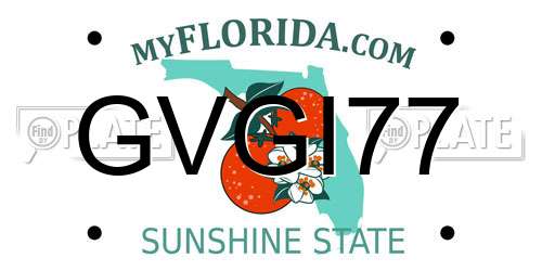 GVGI77 Florida License Plate
