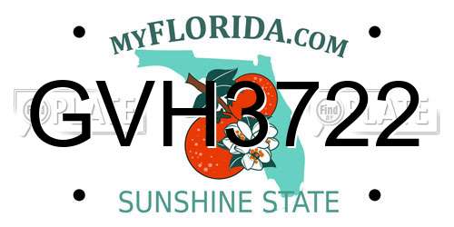 GVH3722 Florida License Plate