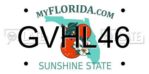 GVHL46 Florida License Plate