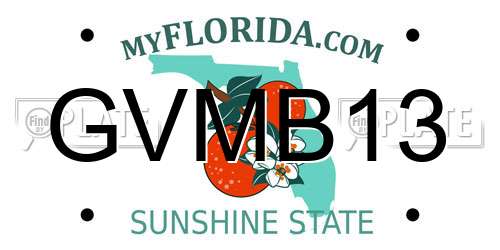 GVMB13 Florida License Plate