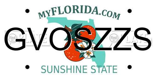 GVOSZZS Florida License Plate