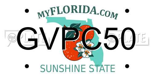 GVPC50 Florida License Plate