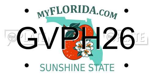 GVPH26 Florida License Plate
