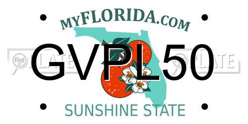 GVPL50 Florida License Plate