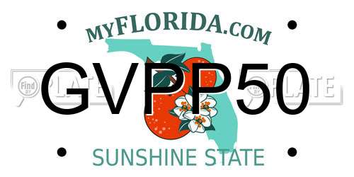 GVPP50 Florida License Plate