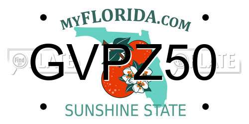 GVPZ50 Florida License Plate