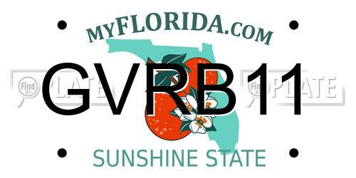 GVRB11 Florida License Plate