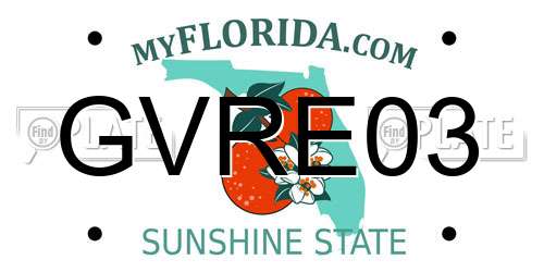 GVRE03 Florida License Plate