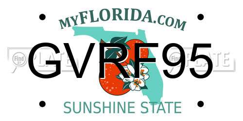 GVRF95 Florida License Plate