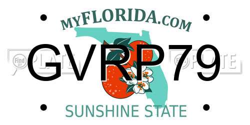 GVRP79 Florida License Plate