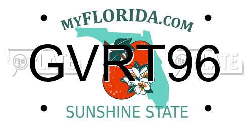 GVRT96 Florida License Plate