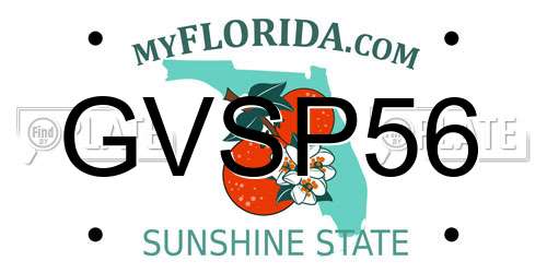 GVSP56 Florida License Plate