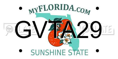 GVTA29 Florida License Plate