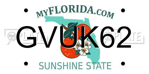 GVUK62 Florida License Plate