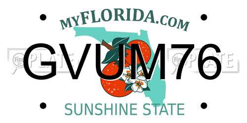 GVUM76 Florida License Plate