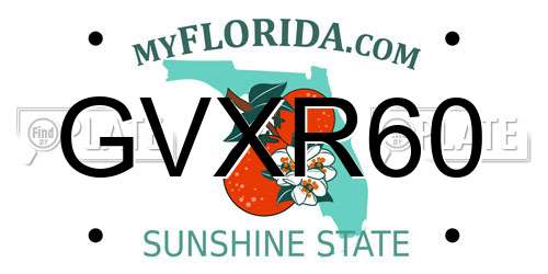 GVXR60 Florida License Plate