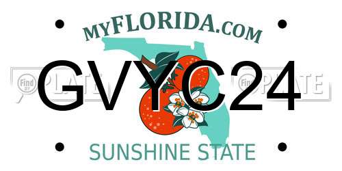 GVYC24 Florida License Plate