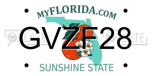 GVZF28 Florida License Plate