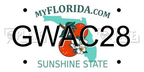 GWAC28 Florida License Plate