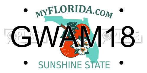 GWAM18 Florida License Plate