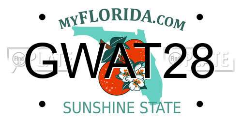 GWAT28 Florida License Plate