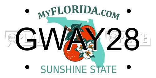 GWAY28 Florida License Plate