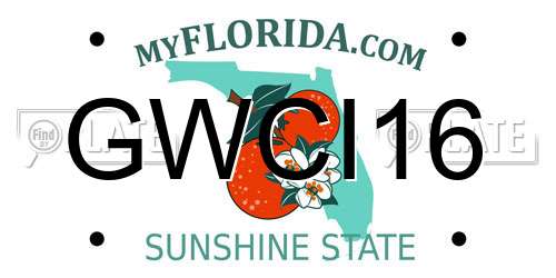 GWCI16 Florida License Plate