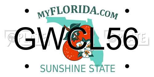 GWCL56 Florida License Plate