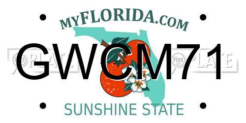 GWCM71 Florida License Plate